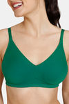 Zivame Beautiful Basics Double Layered Non Wired 3/4Th Coverage Backless Bra - Abundant Green — thumbnail 6